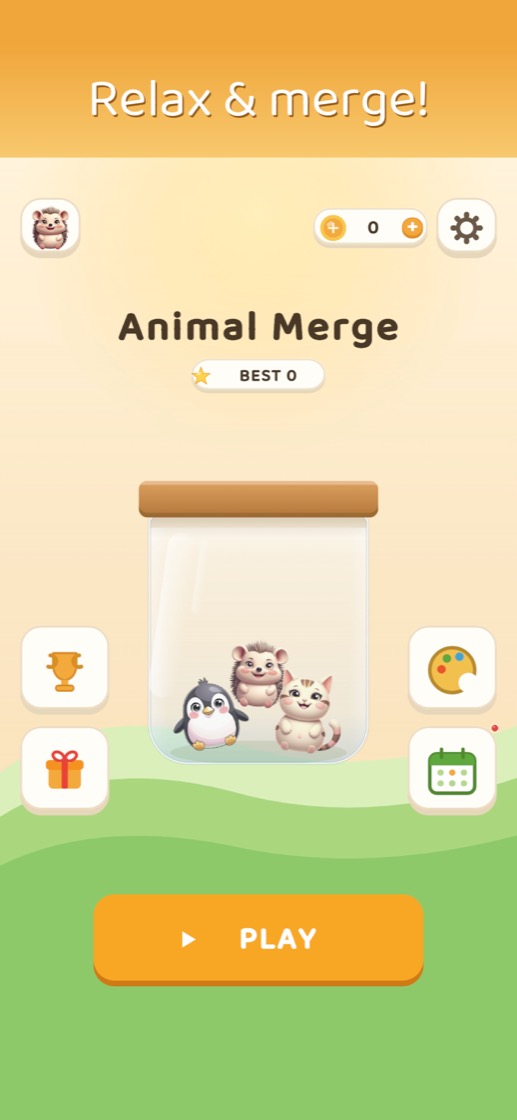 Main menu with cozy themes